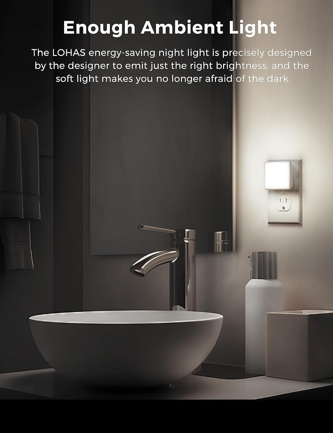 Night Lights Plug into Wall, [6-Pack] Plug in Night Light, Dusk-To-Dawn Sensor,