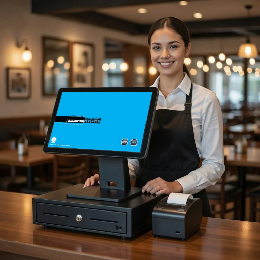 HiStone Terminal J6412 Fanless HK568 Maid Restaurant Bundle with Windows 11
