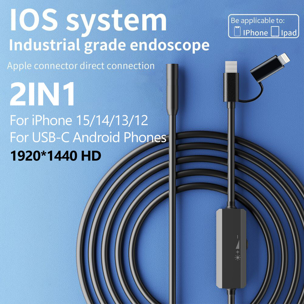 10M/5M/16.4ft Endoscope Borescope Snake Inspection Camera for Android iPhone 16