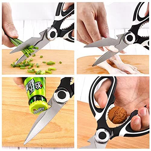 2pcs Kitchen Shears Sharp Scissors Stainless Steel Meat Poultry Professional BBQ