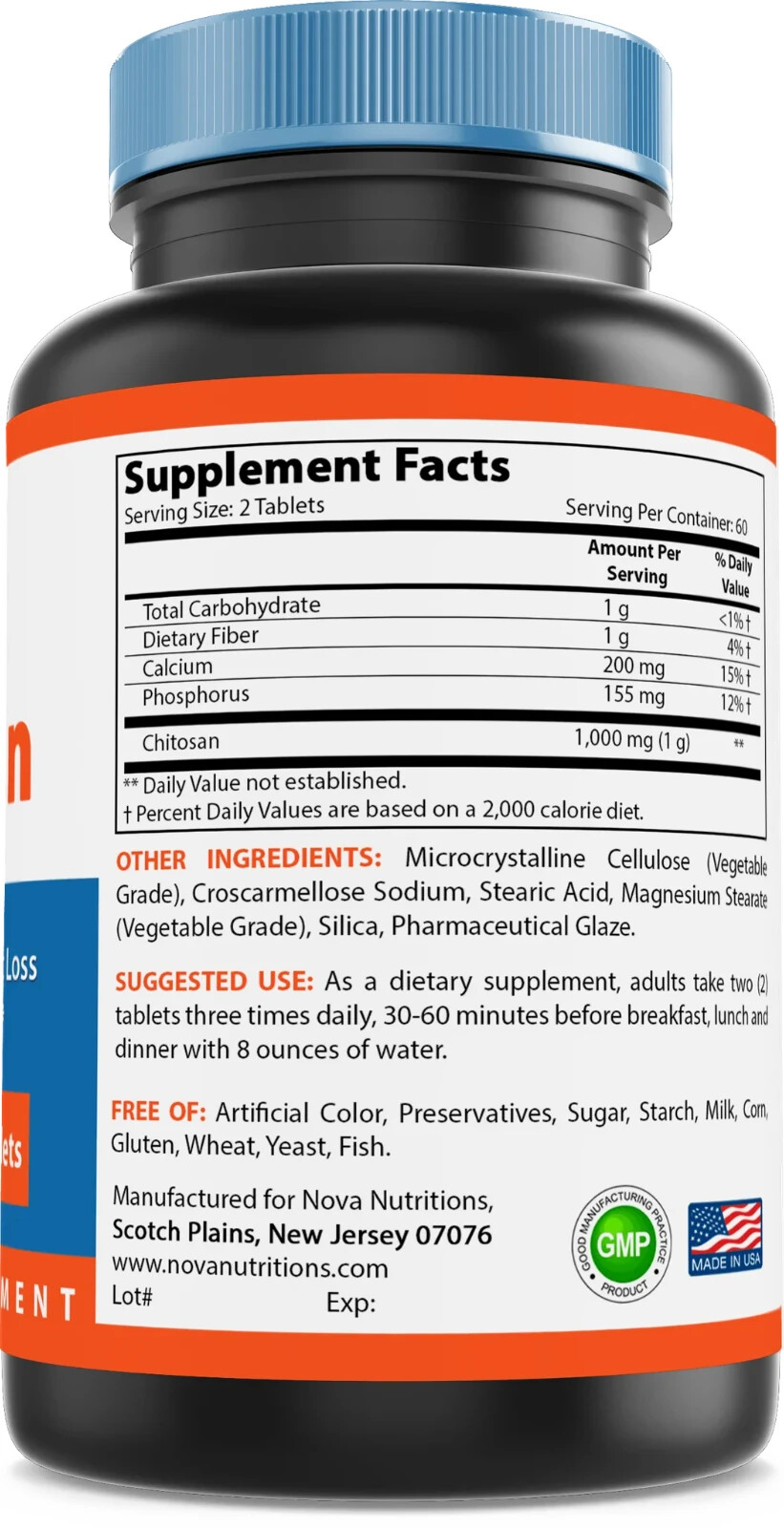 Nova Nutritions Chitosan 500 mg 120 Tablet