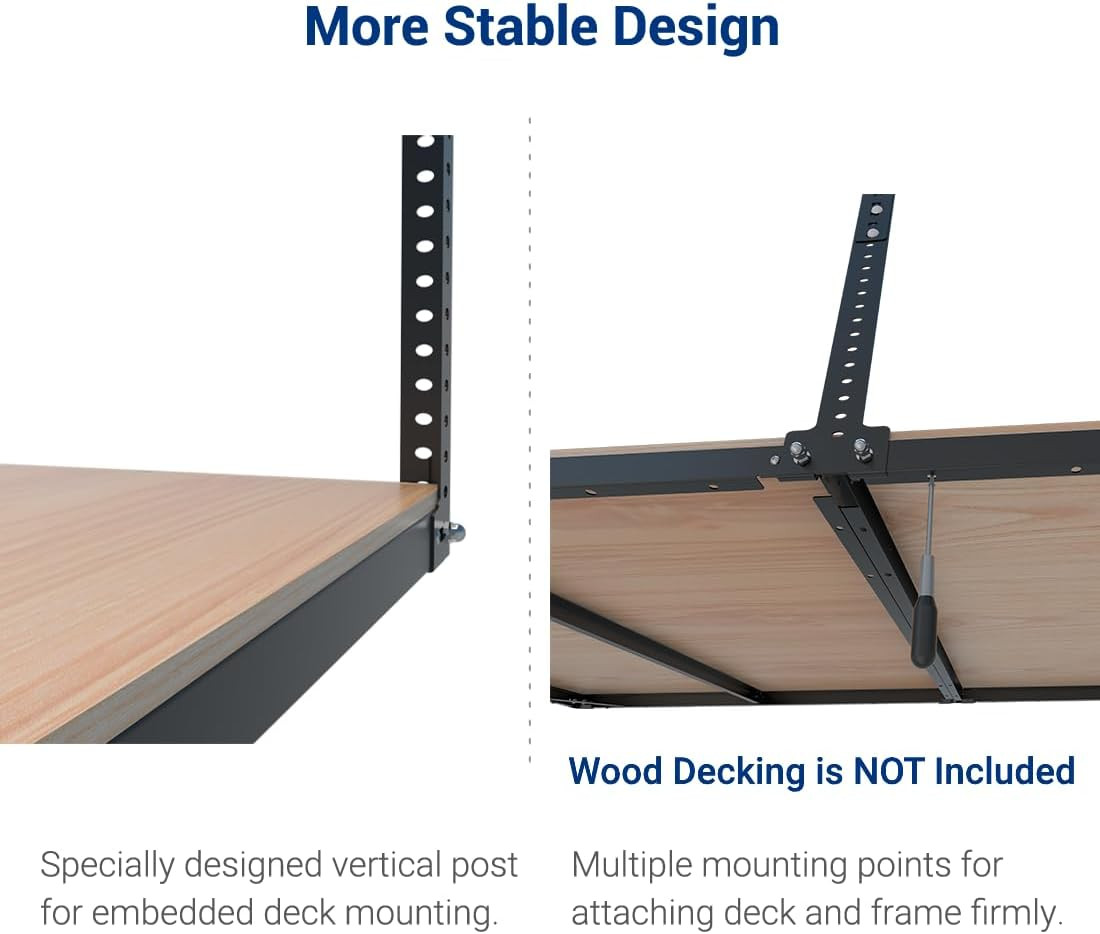 FLEXIMOUNTS 4X8 Overhead Garage Storage Rack without Decking, Storage Organizati