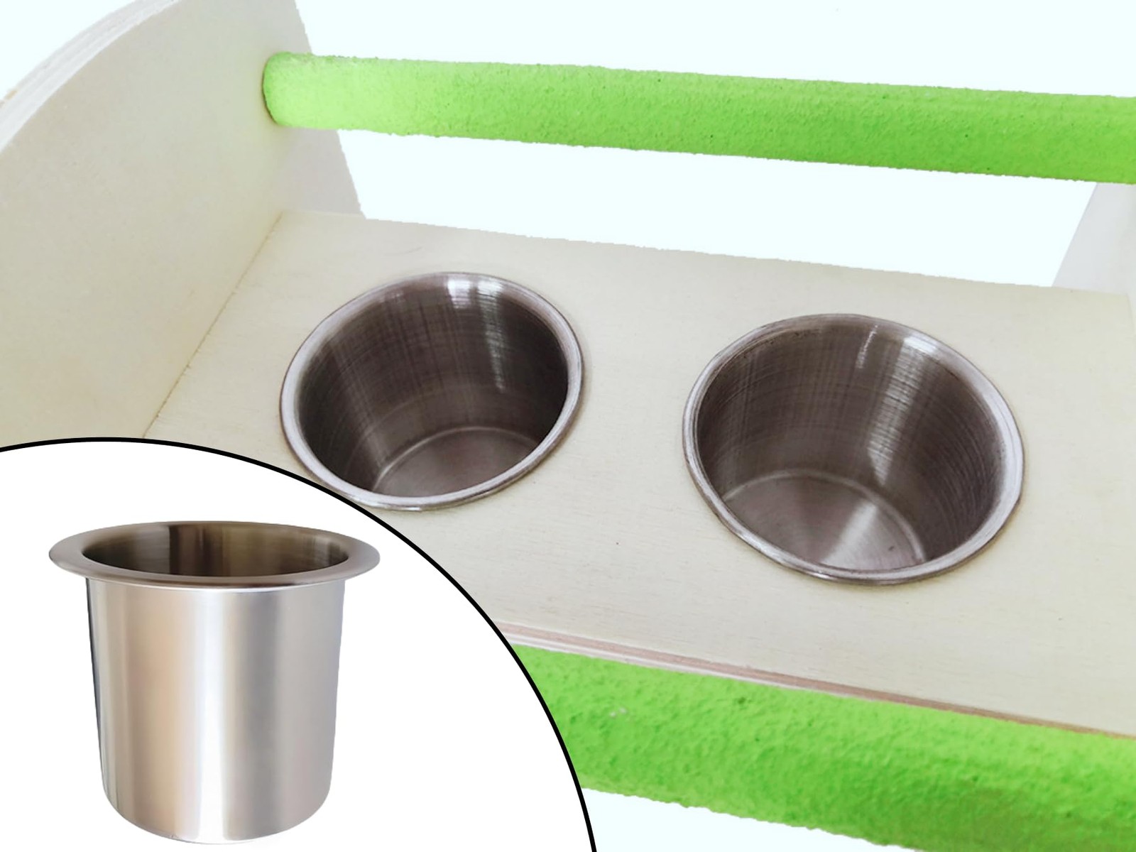 2Pcs Stainless Steel Cup Holder Insert Sofa Recliner Cup Holder Insert for So...