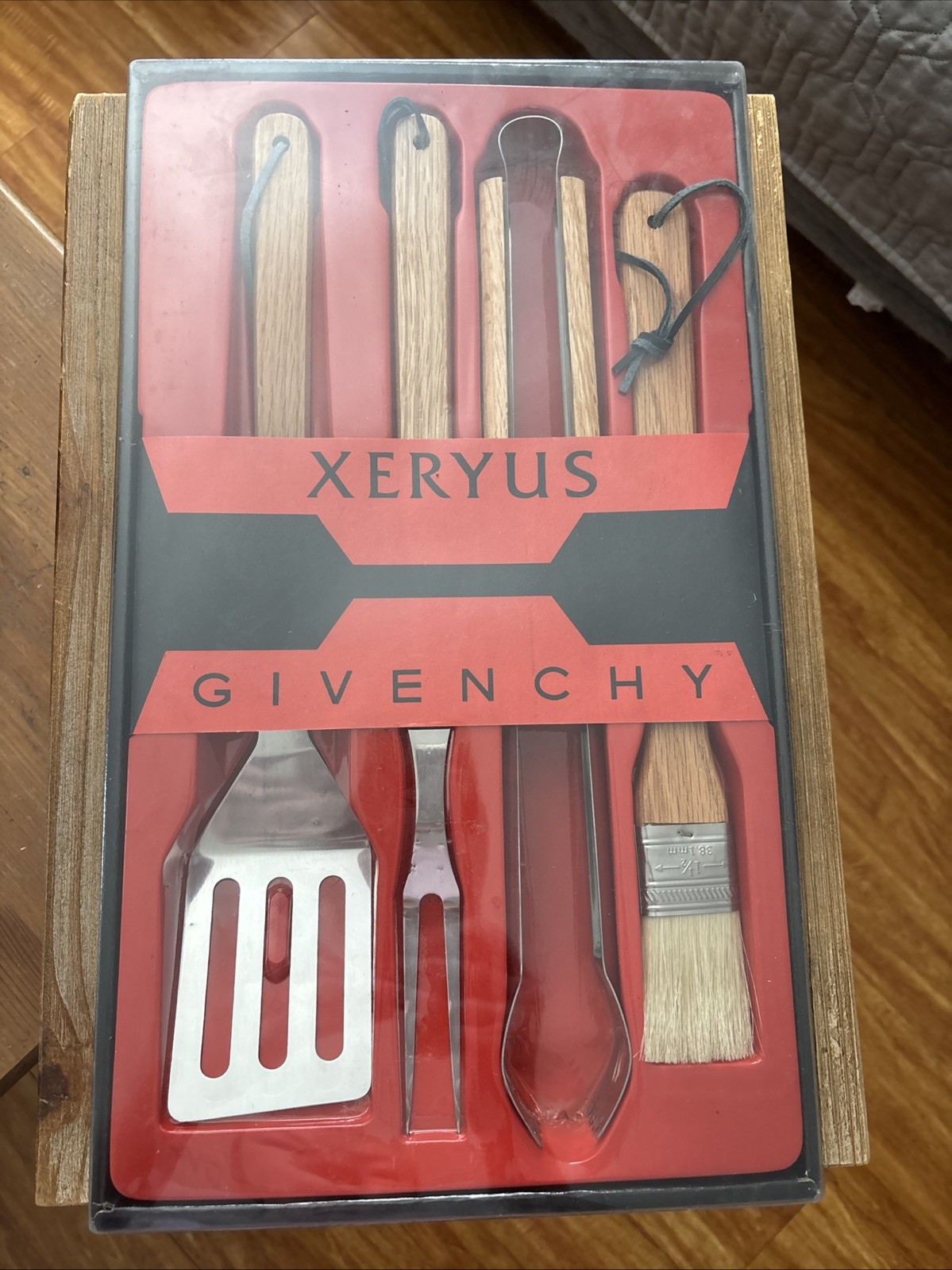 Vintage ’93 Barbecue Tools Utensils Grill set XERYUS by GIVENCHY New In Box