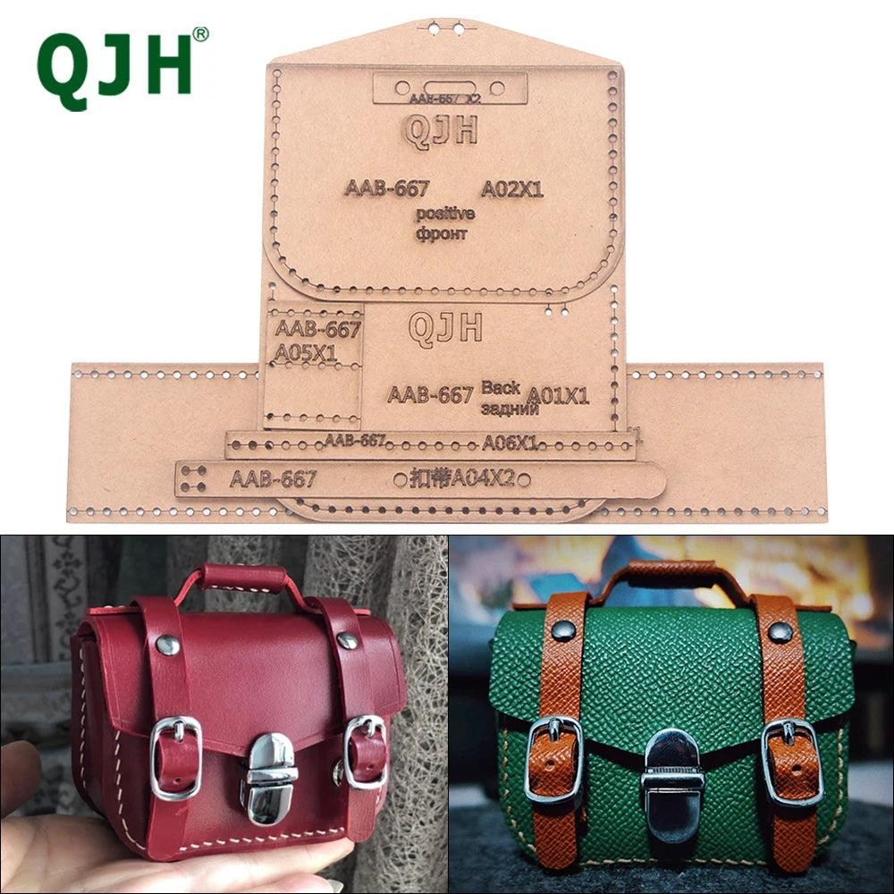 QJH Mini Fashion Coin Purse Lightweight Handbag Cut-free Kraft Paper Pattern Dra