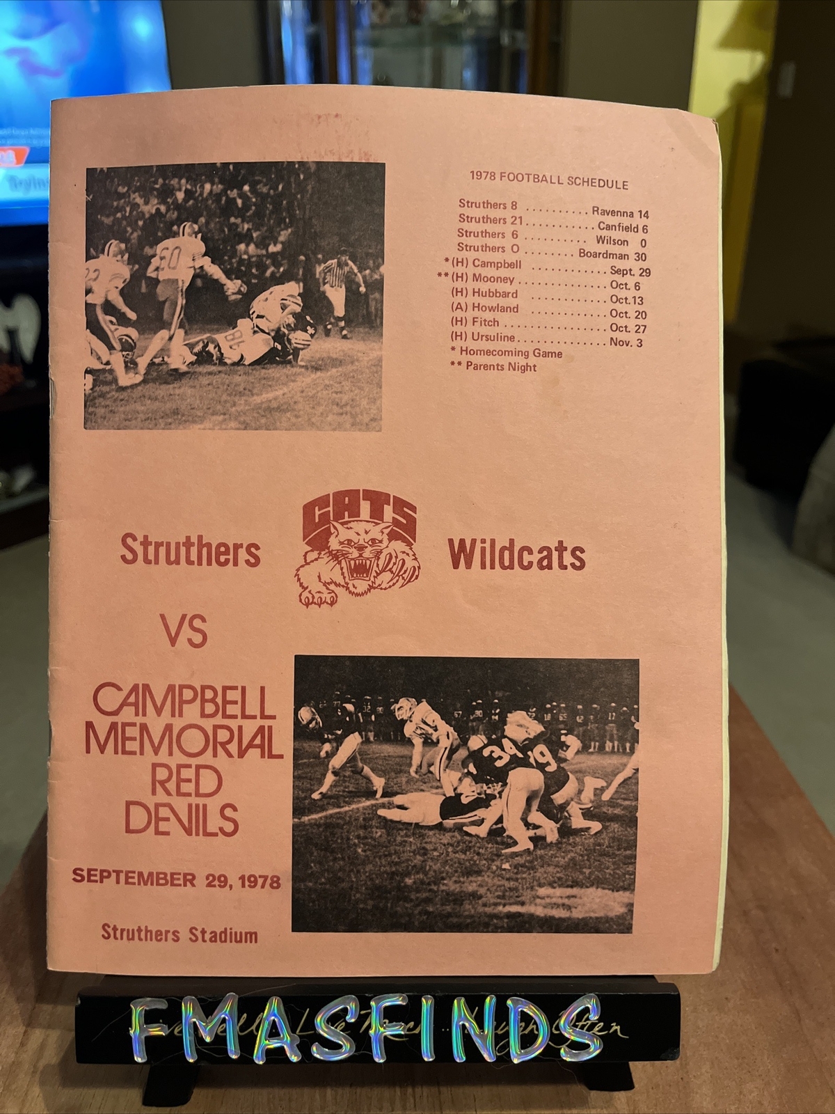 N1 1978 STRUTHERS OH CAMPBELL MEMORIAL High School Football Program