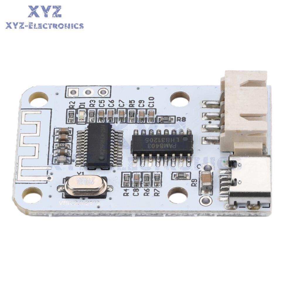 Type-C PAM8403 Bluetooth 5.0 3W+3W Stereo Audio Module Digital Amplifier Board