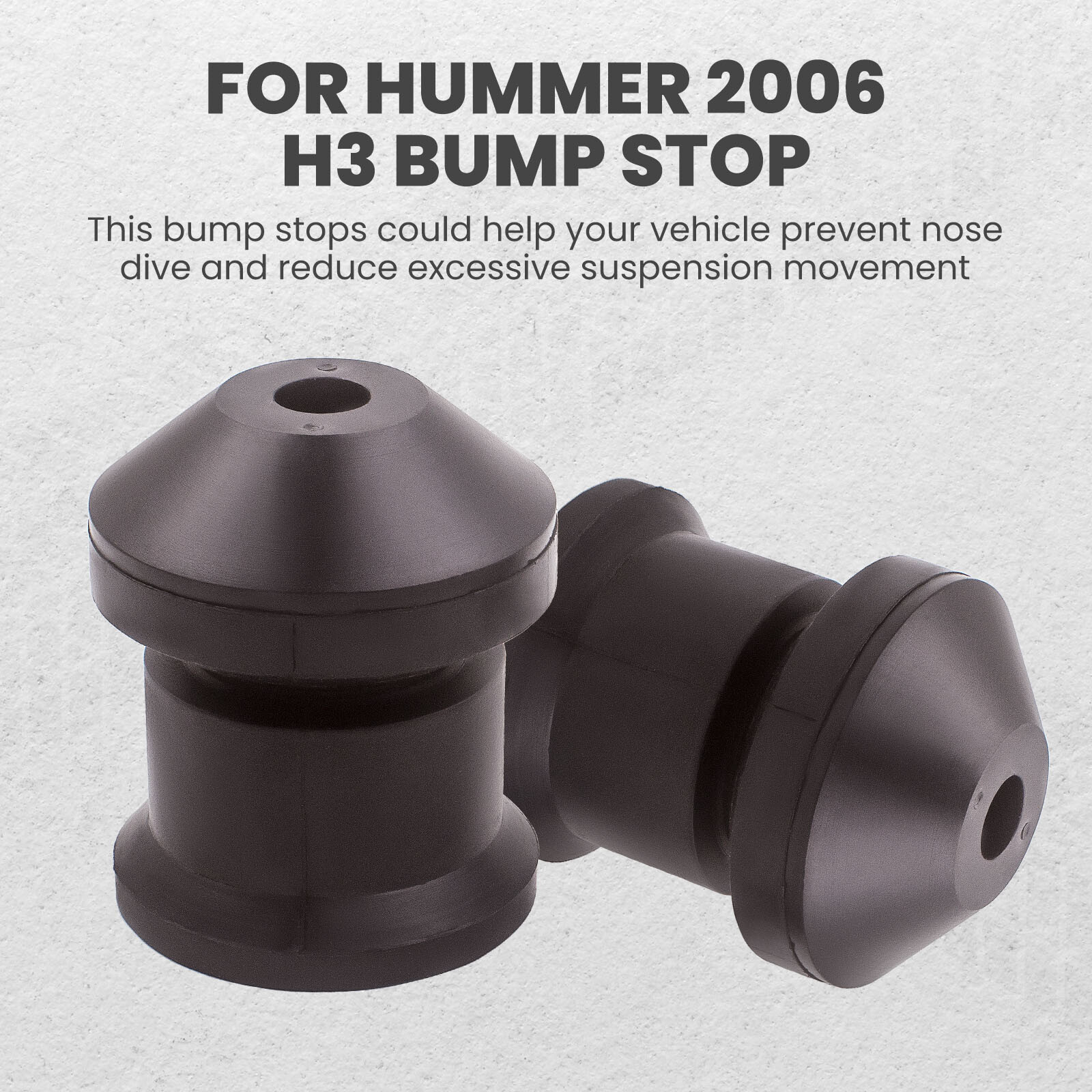 Pair Front Suspension Bump Stops Bumper for Hummer H3 & H3T 2006-2010