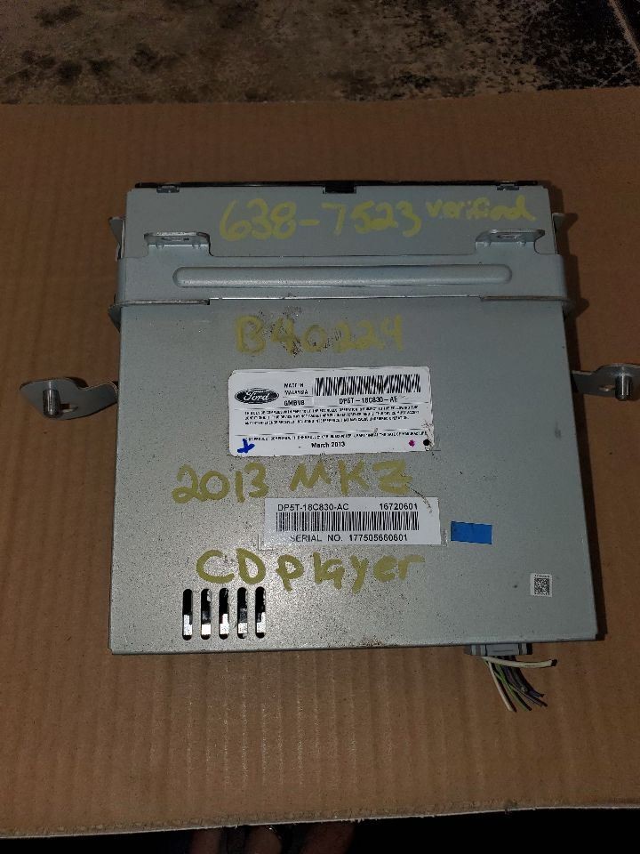 Audio Equipment Radio CD Player Single Disc Fits 13-14 MKZ 1189661