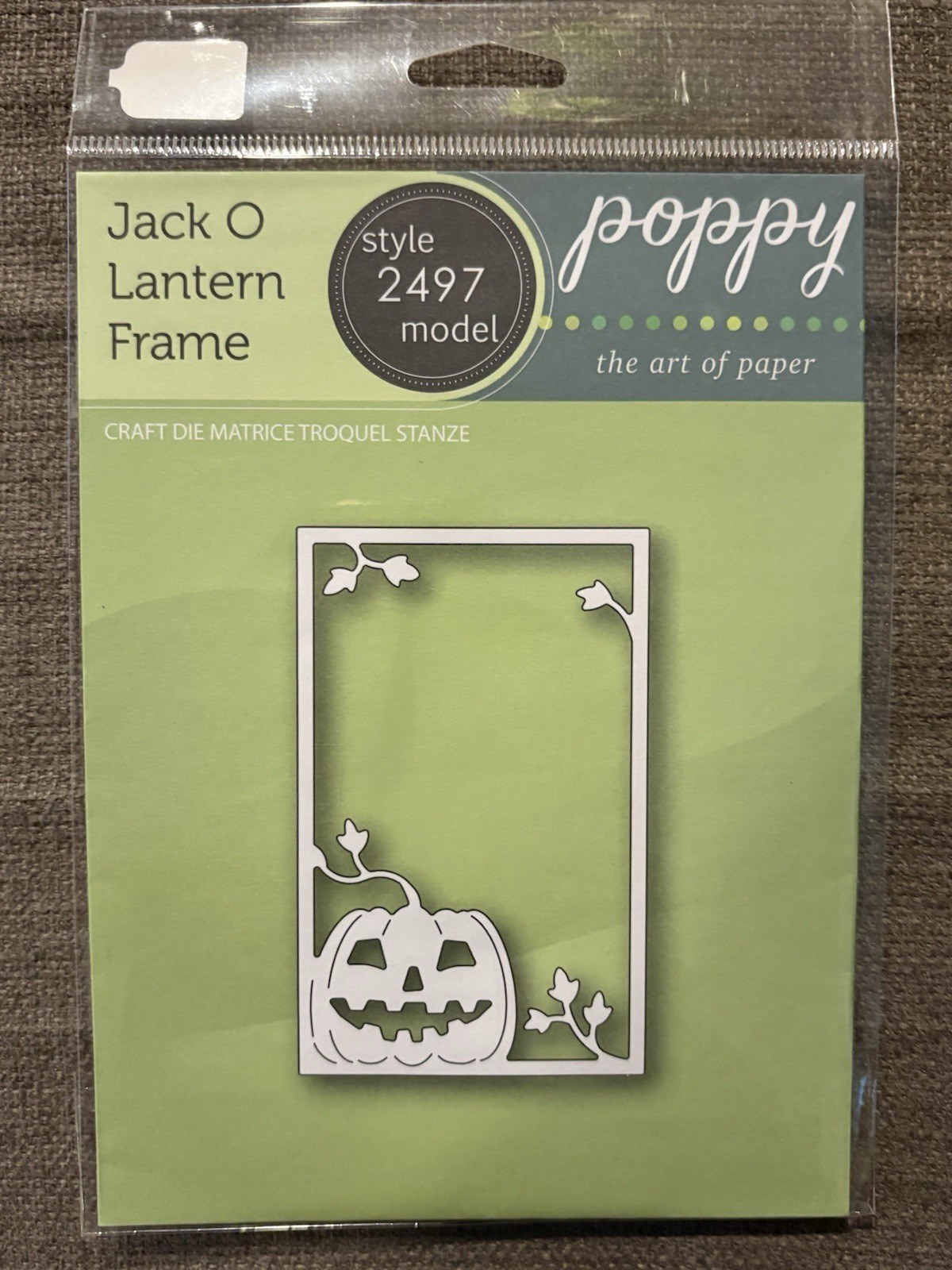 Poppy Stamp Steel Craft Die Jack O Lantern Frame Pumpkin Style 2497