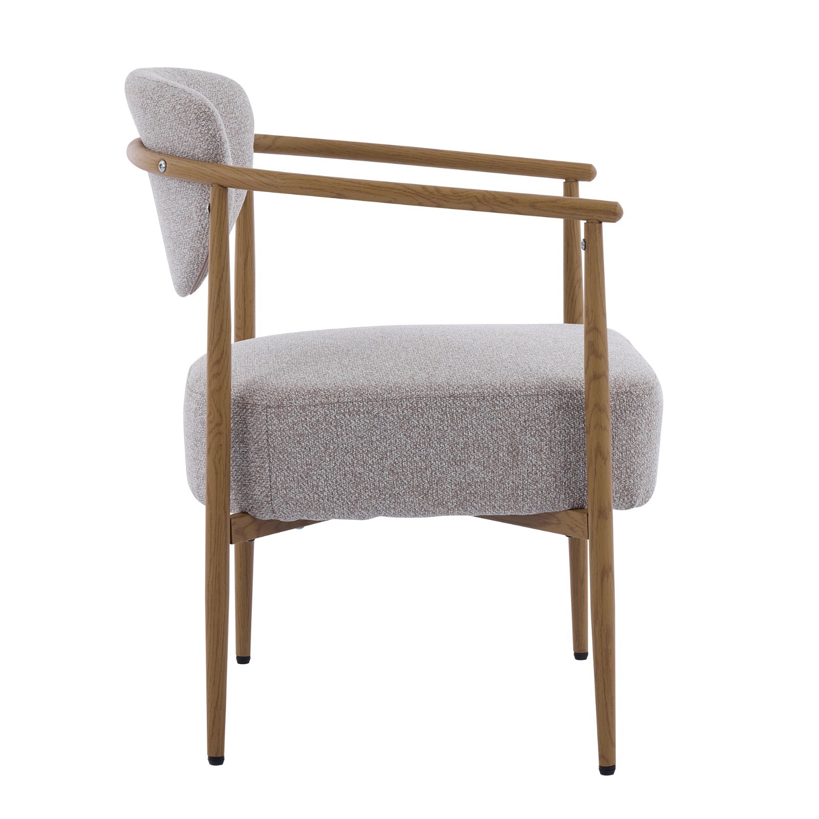 Soft Woven Fabric Chair Set with Foam & Metal Frame