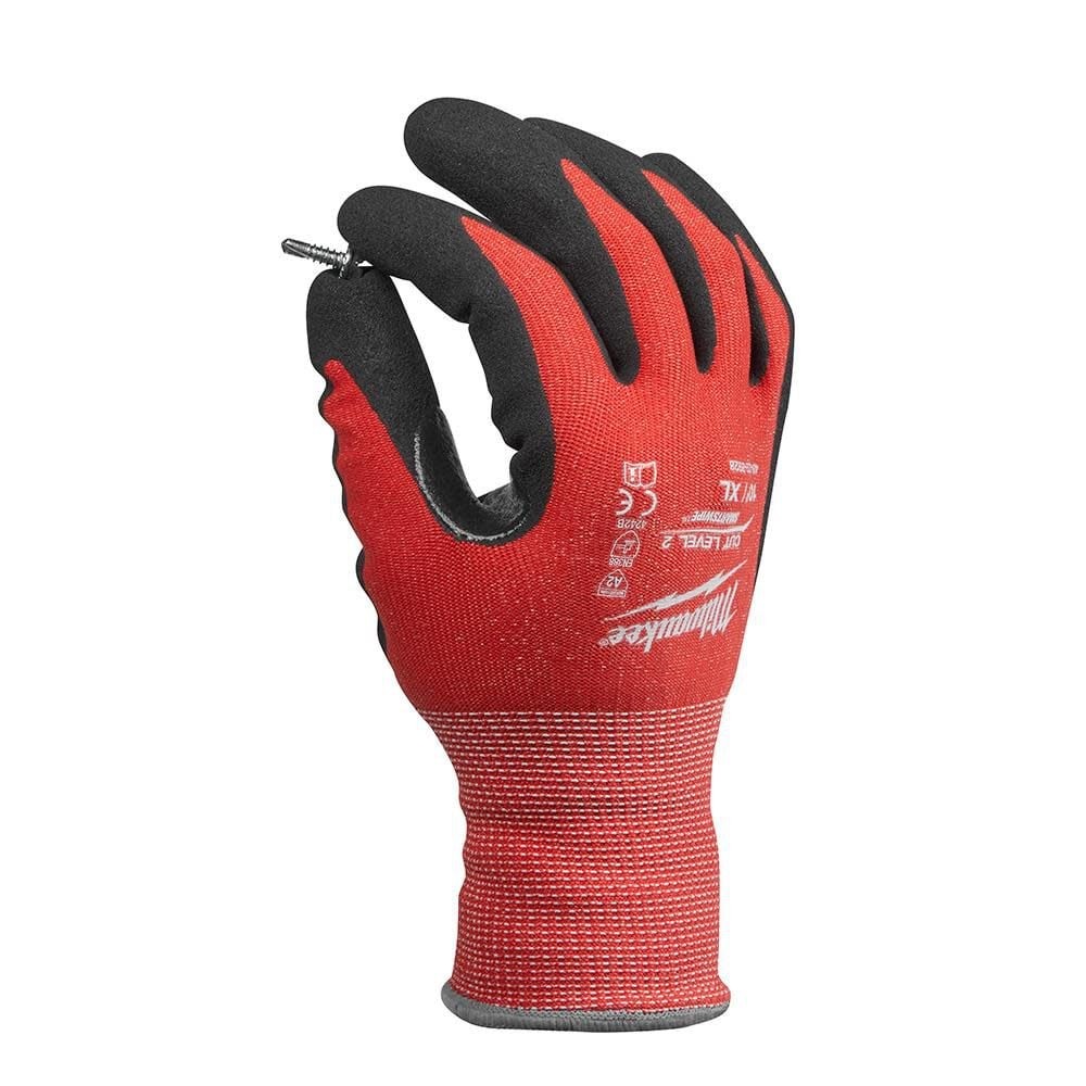 Milwaukee 12 Pair Cut Level 2 Nitrile Dipped Gloves - S