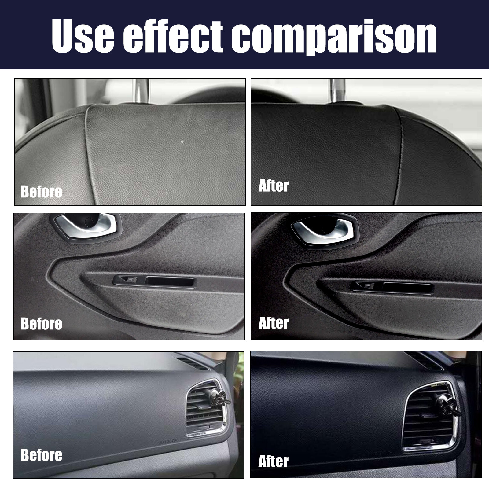 Upholstery Repair Spray For Dashboard and Leather - Dust Care and Refurbish