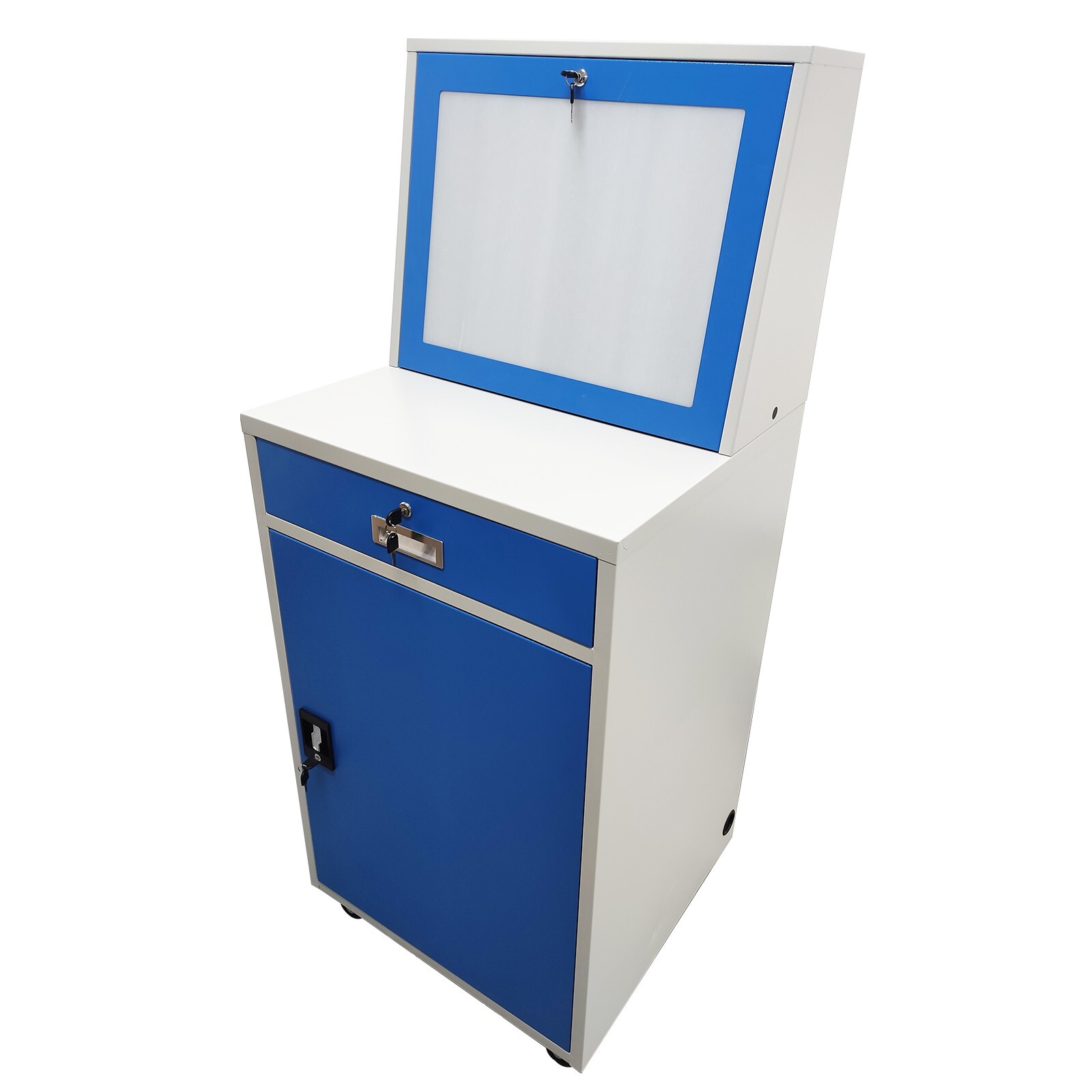 Mobile Security LCD Computer Cabinet Computer Dustproof Anti-theft Cabinet Tools