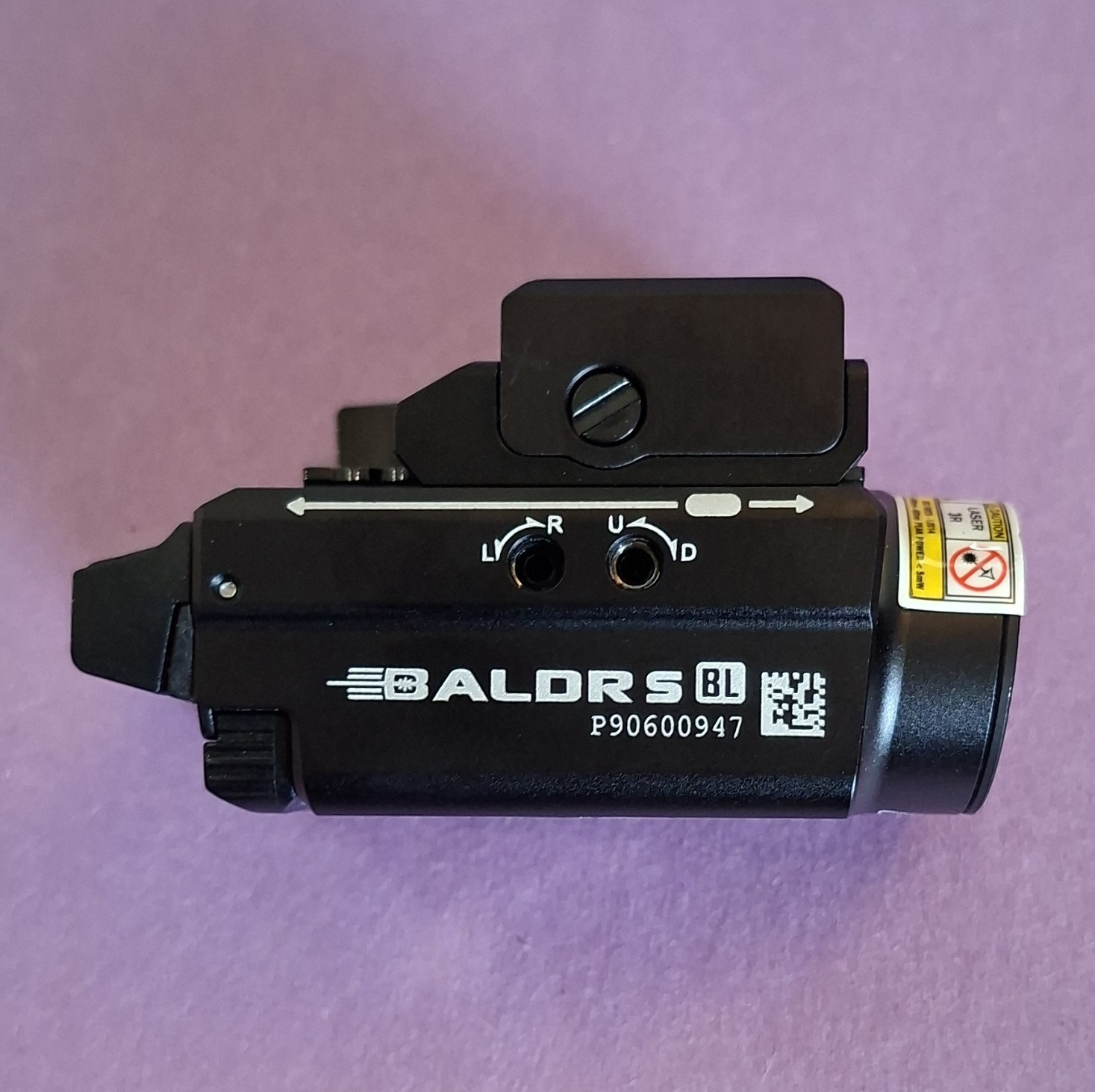 Olight Baldr S BL Black LED Weapon Light w/ Blue Laser Handgun Rail Mount