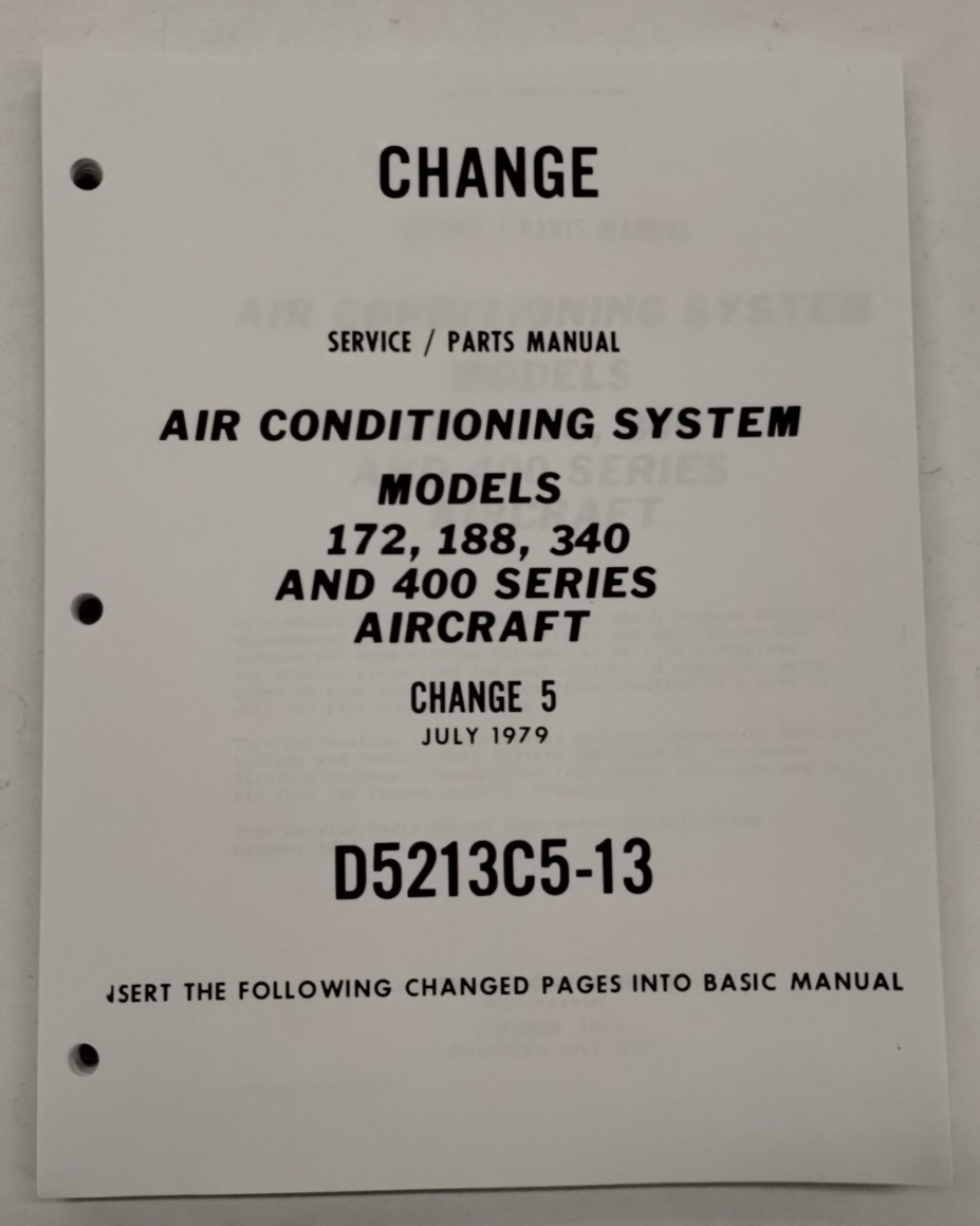 Cessna Air Conditioning System Models 172/188/340 & 400 Aircraft Service/Parts