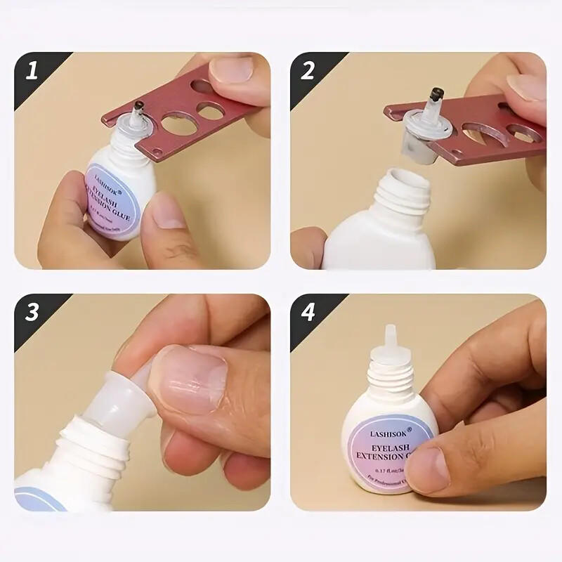 1pc Adhesive Bottle Caps Opener Eyelash Lash Glue Primer Remover Essential Oils
