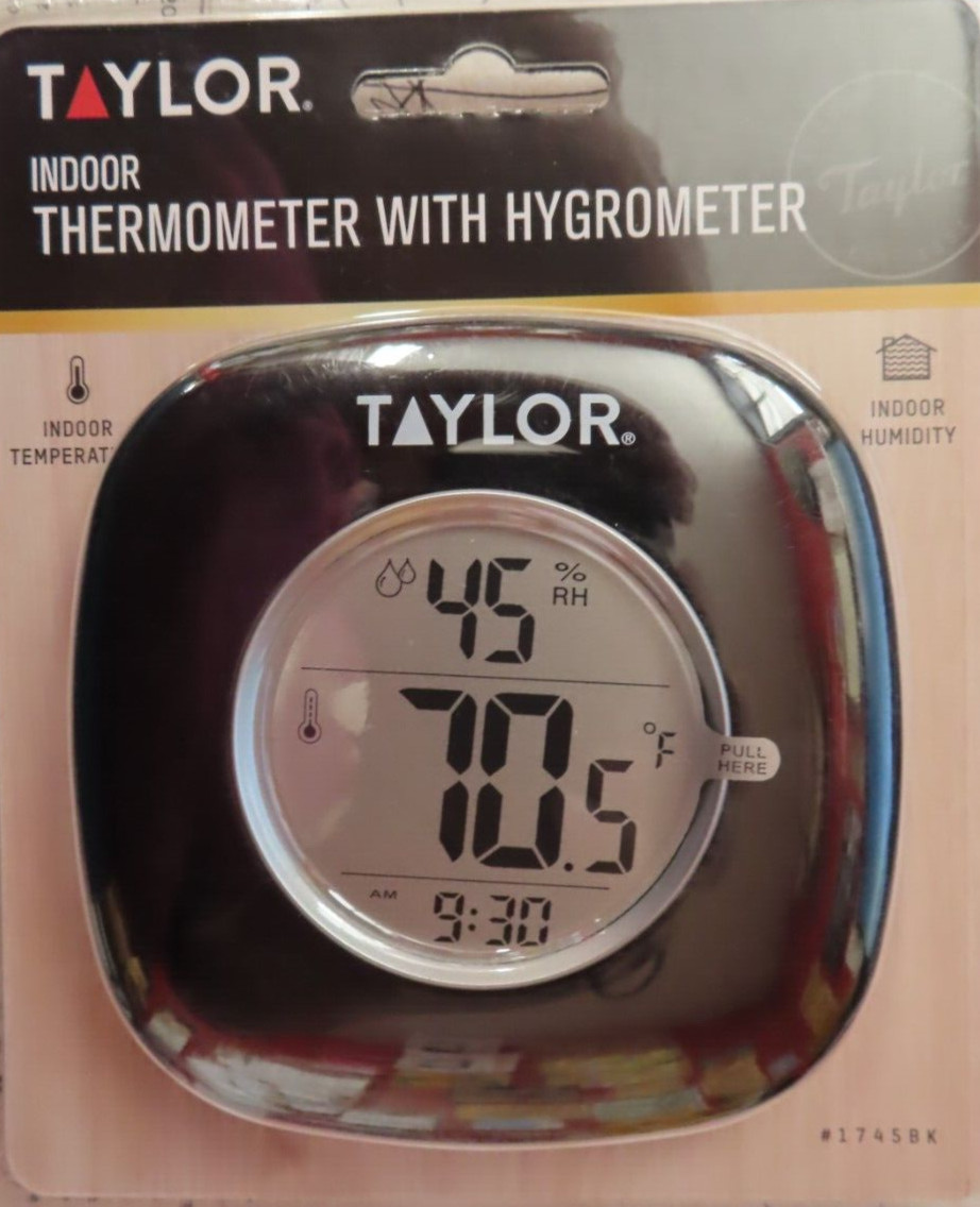 Taylor Thermometer with Hygromtere Indoor use.  #1745BK  NEW
