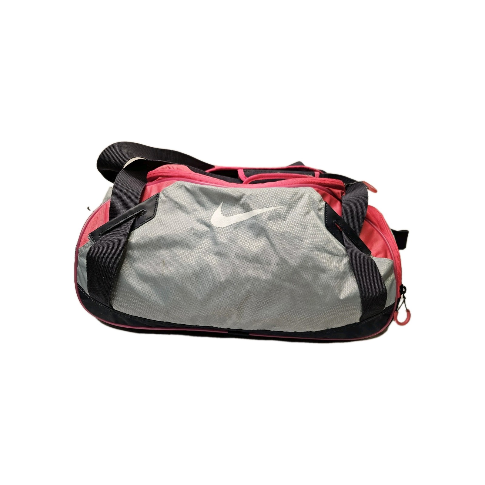 Nike Pink Gray Black Polyester Gym/ travel Bag Adjustable Carrying Strap