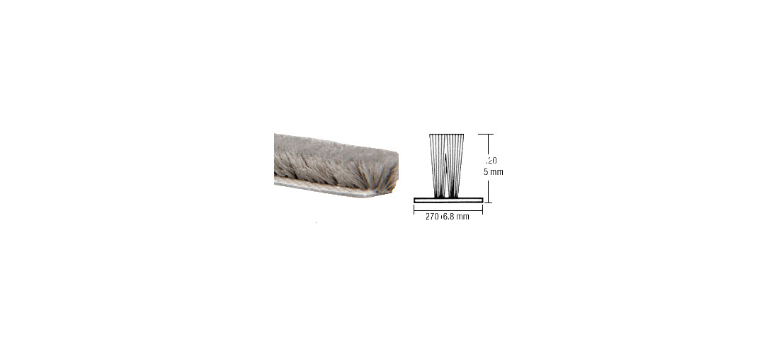 High Density Window Pile - 100' Roll .200 Pile Height; .270 Backing Width Gray