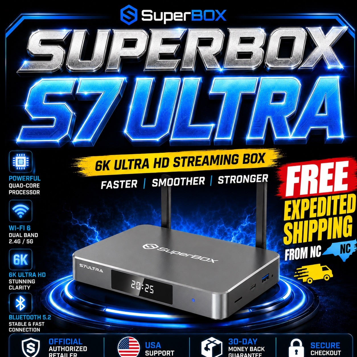 🔥SUPERBOX S7 ULTRA 🔥 FREE 2nd DAY AIR SHIPPING ✈️ FAST CUSTOMER SUPPORT 📲