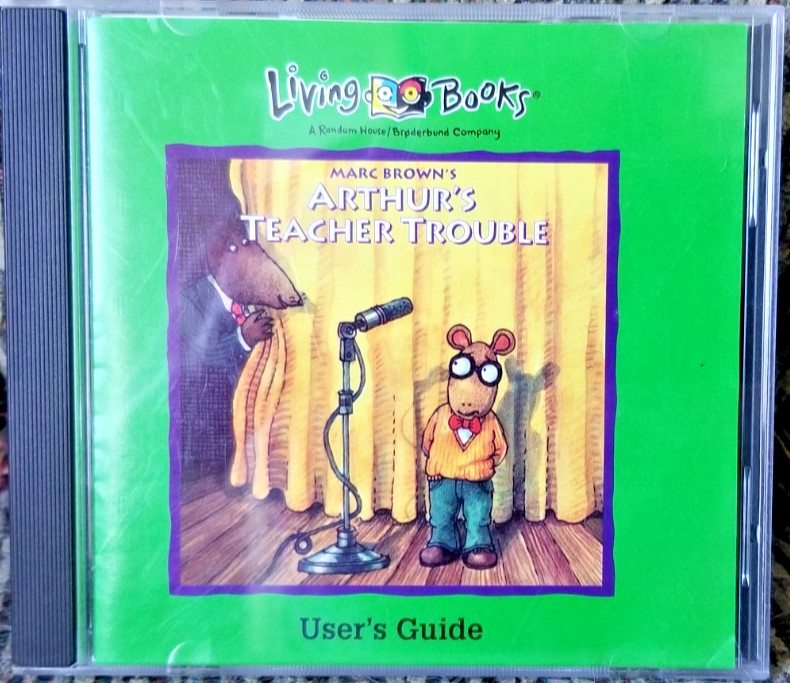 Arthur's Teacher Trouble CD by Marc Brown 1993 Broderbund's Living Books PC Game