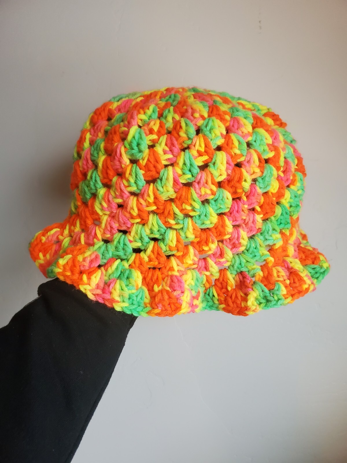 Retro Crochet Bucket Hat