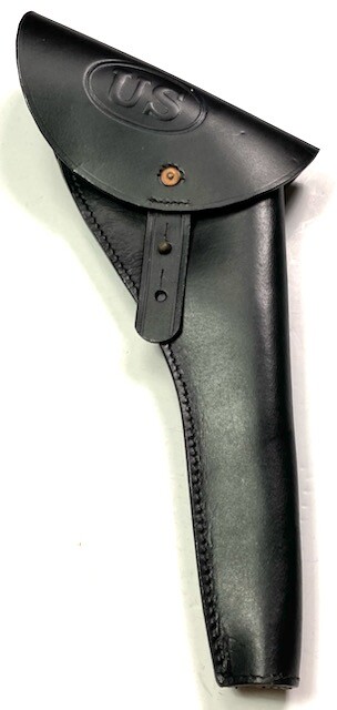 CIVIL WAR US UNION M1858 PISTOL LEATHER HOLSTER-BLACK "US STAMPED"