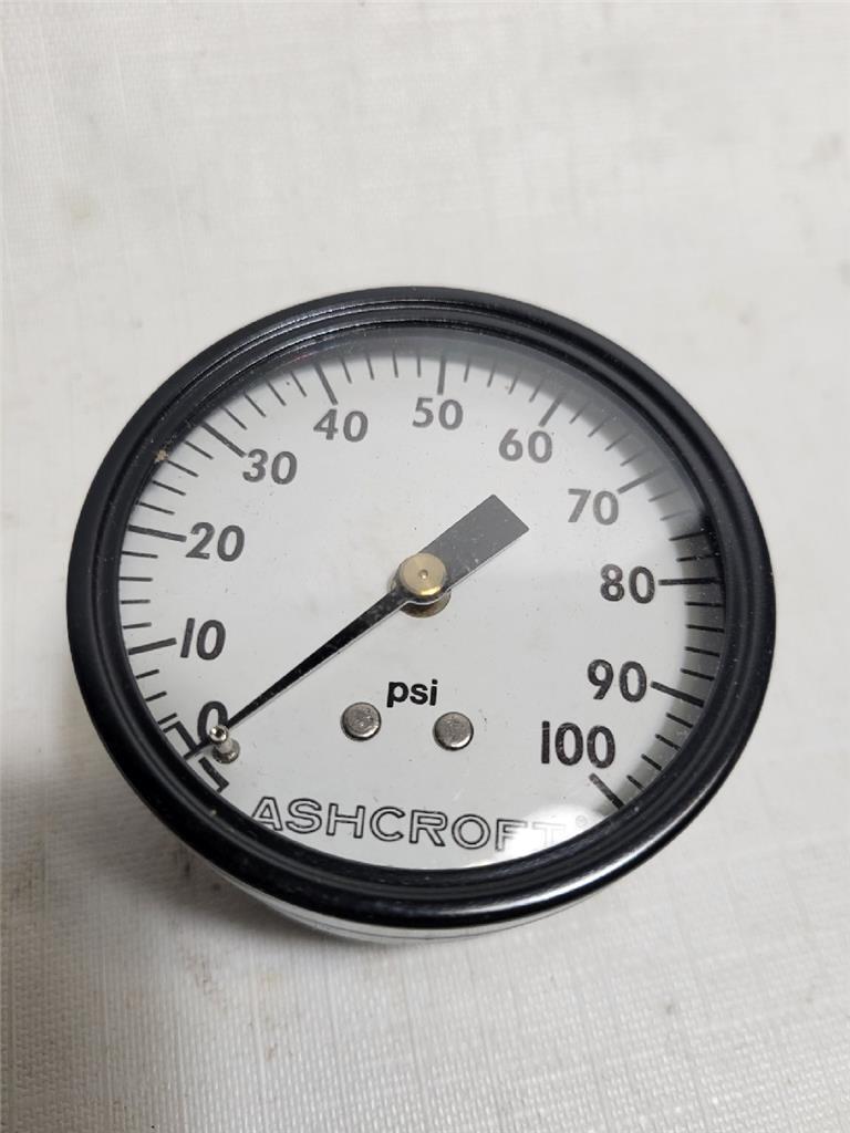 Ashcroft 100 PSI Gauge 2 1/2" dia 1/8" NPT back connection