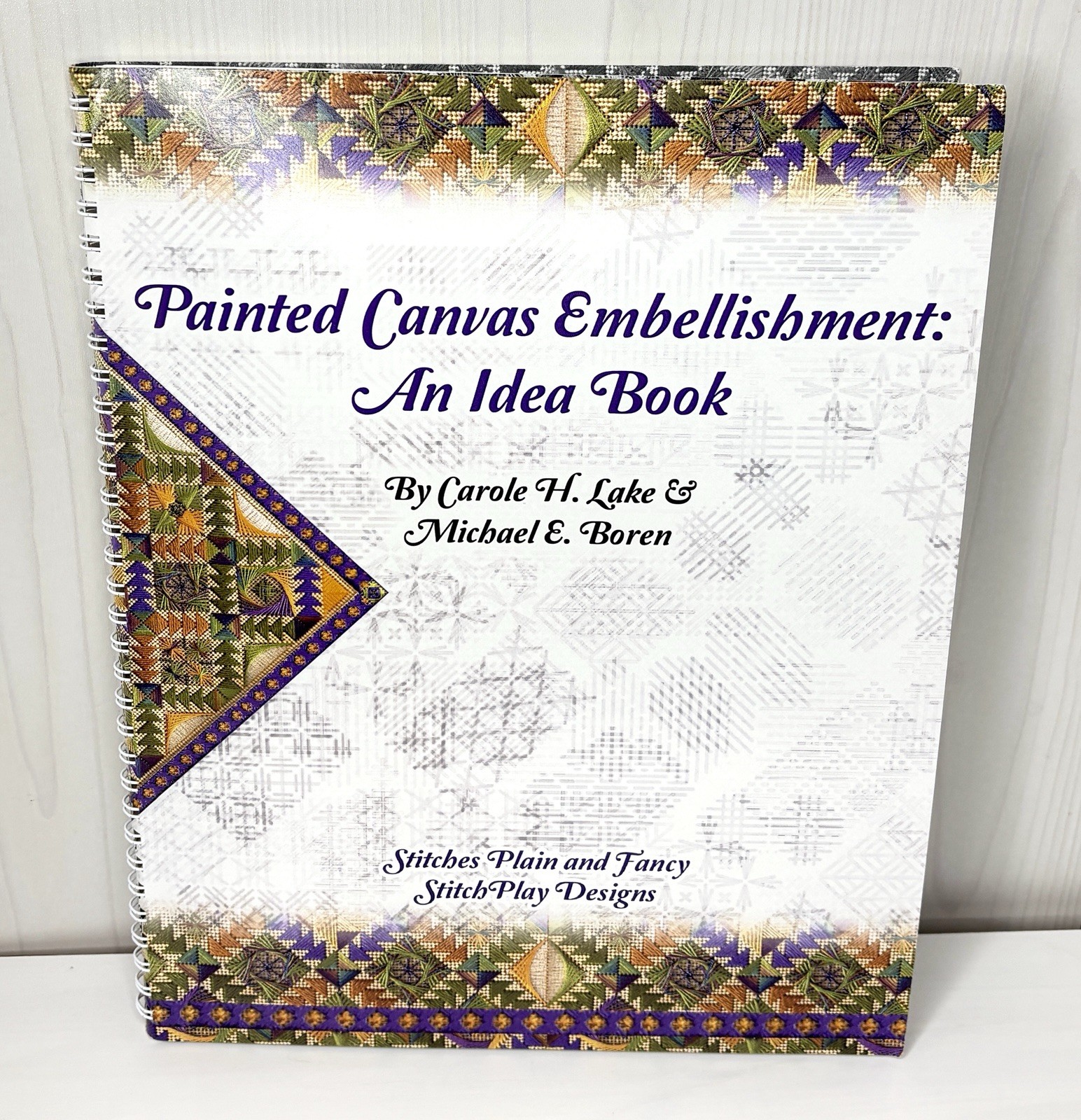 Painted Canvas Embellishment Idea Book Stitch Designs Carole Lake Michael Boren