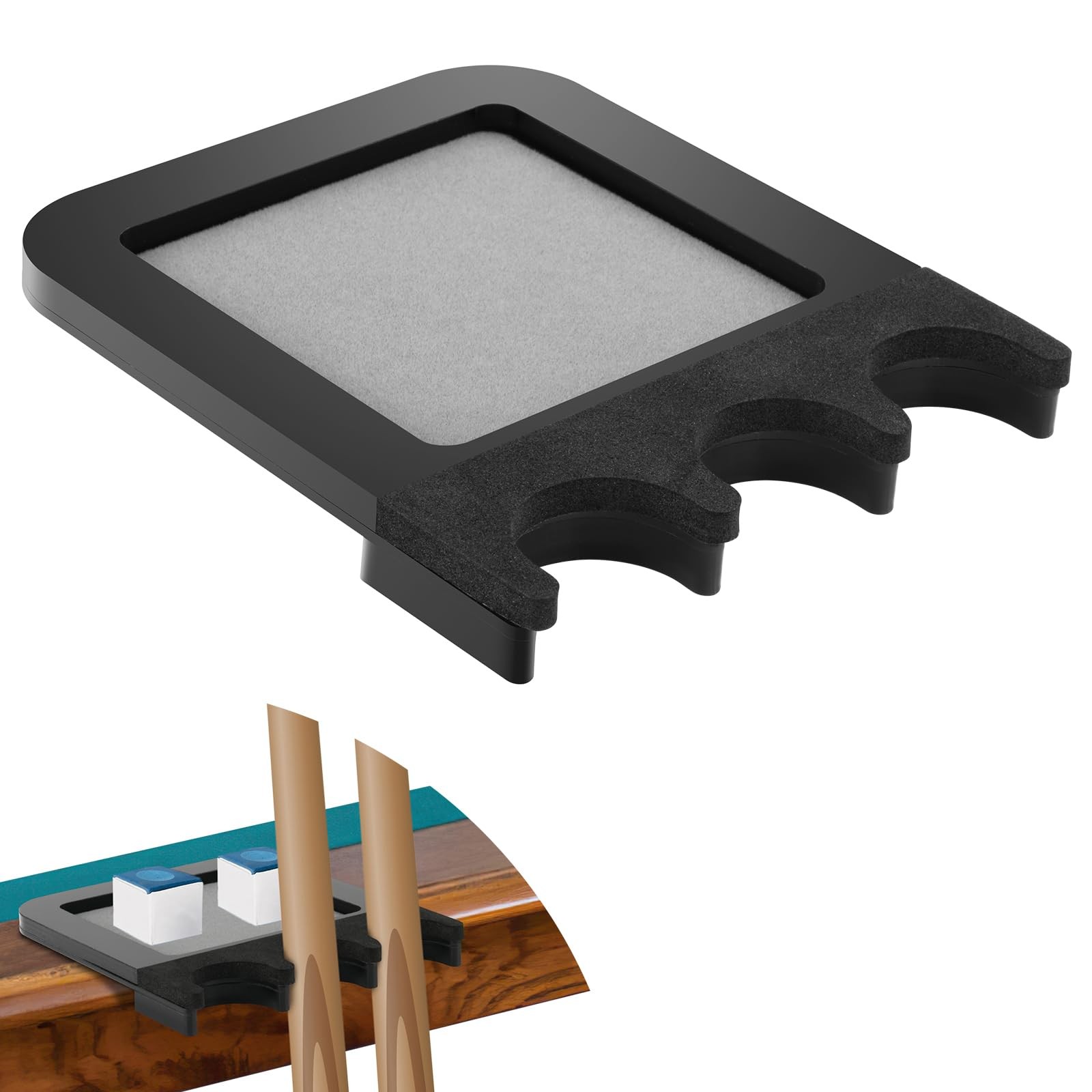 Cosmos Acrylic Portable Cue Rest Rack Pool Stick Holder - Small, Black