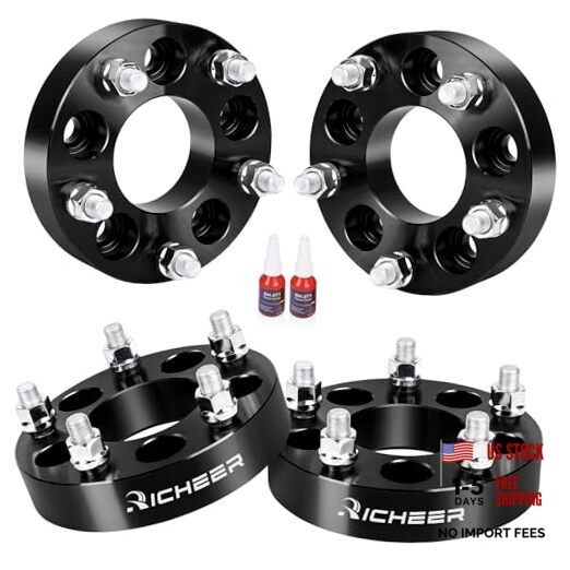4PCS 1.25" Wheel Adapters for JK JKU WK WJ XK Wheels on XJ KJ ZJ 5x4.5 to 5x5
