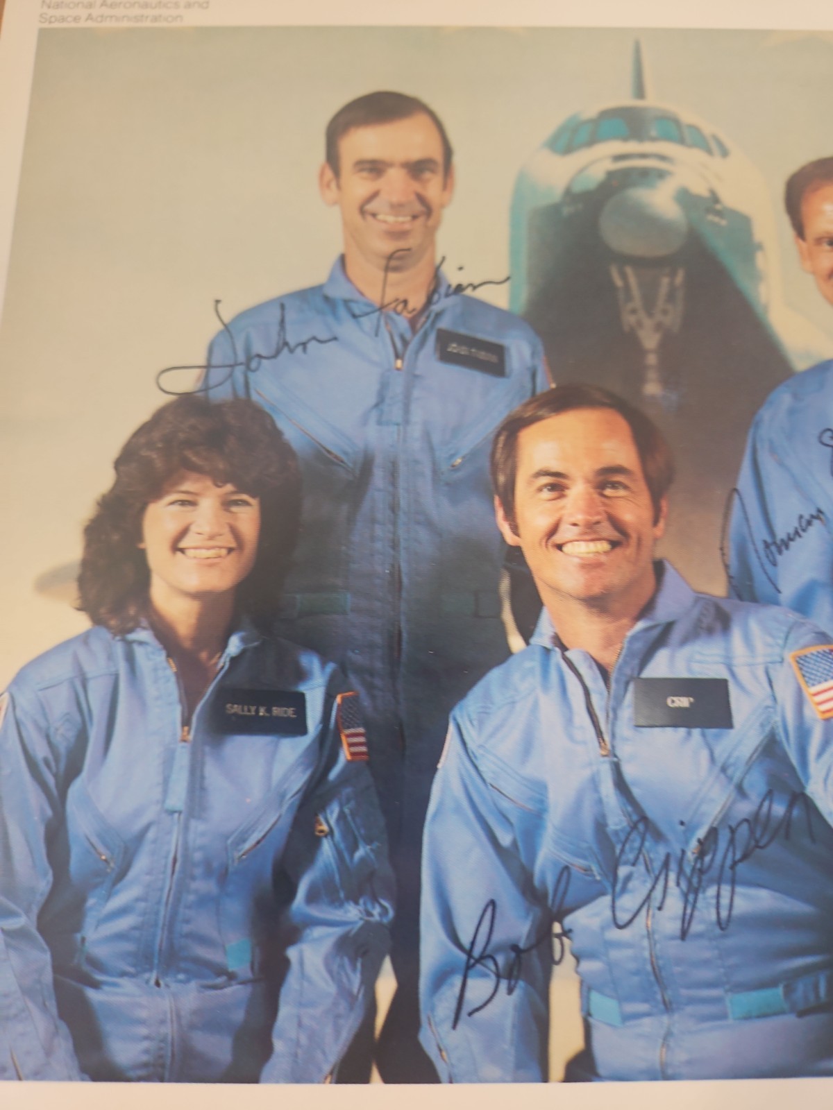 NASA STS-7 Signed Crew Photo