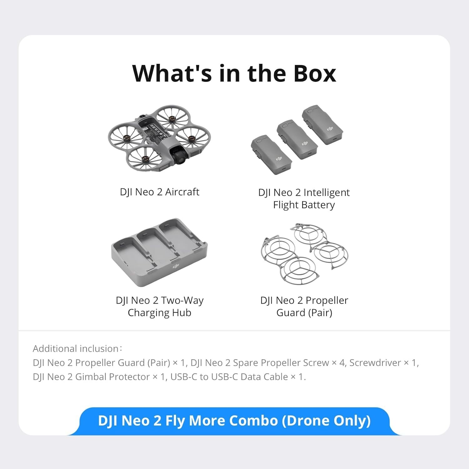 DJI Neo 2 Fly More Combo (Drone Only), 4K Drone With Camera