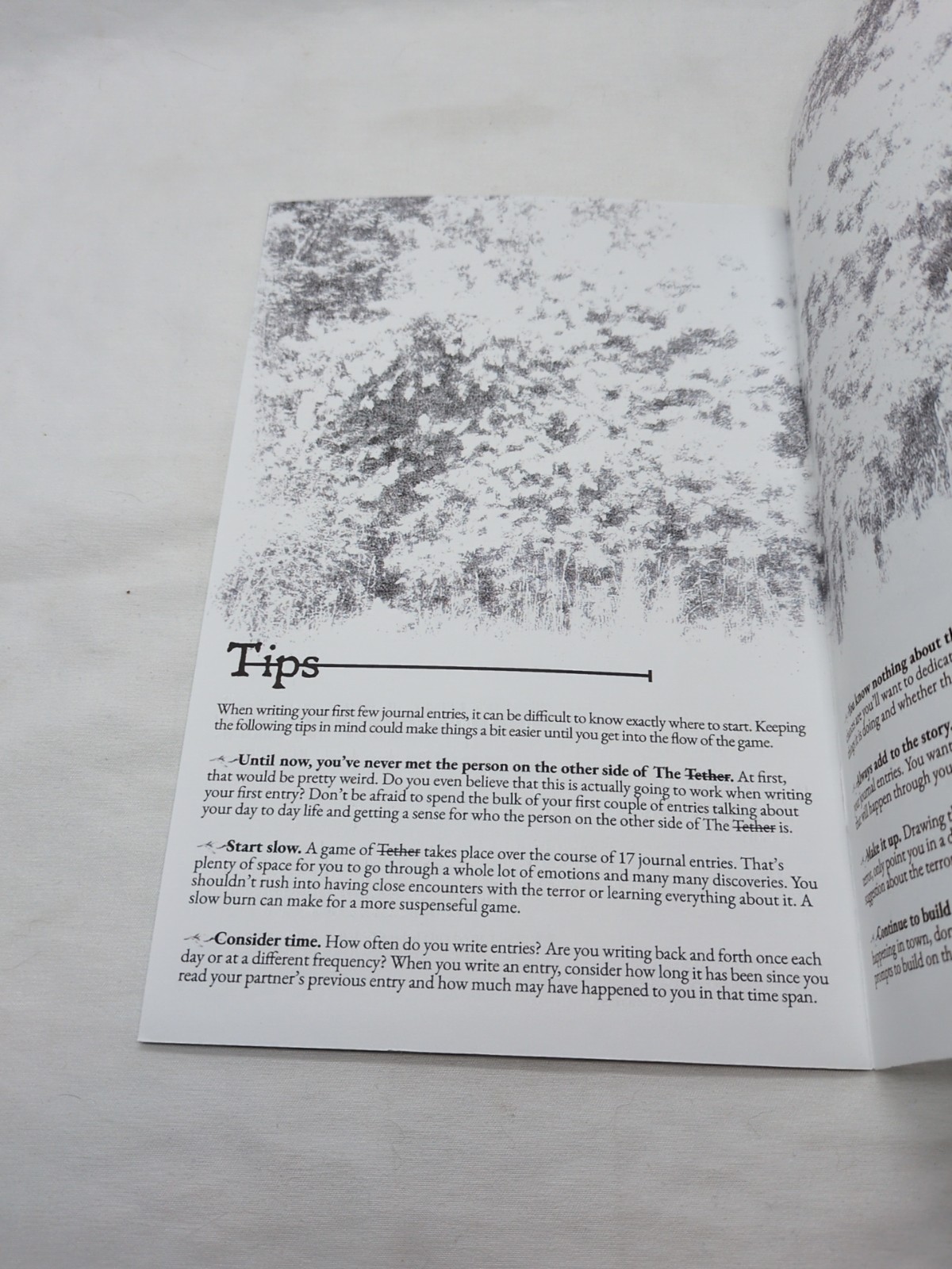 Tether A Role-Playing Game For Two Adam Baffoni Booklet