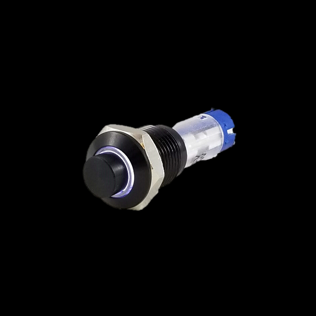 Tesi MIMMO 10MM LED Momentary Push Button Guitar Kill Switch Black/White