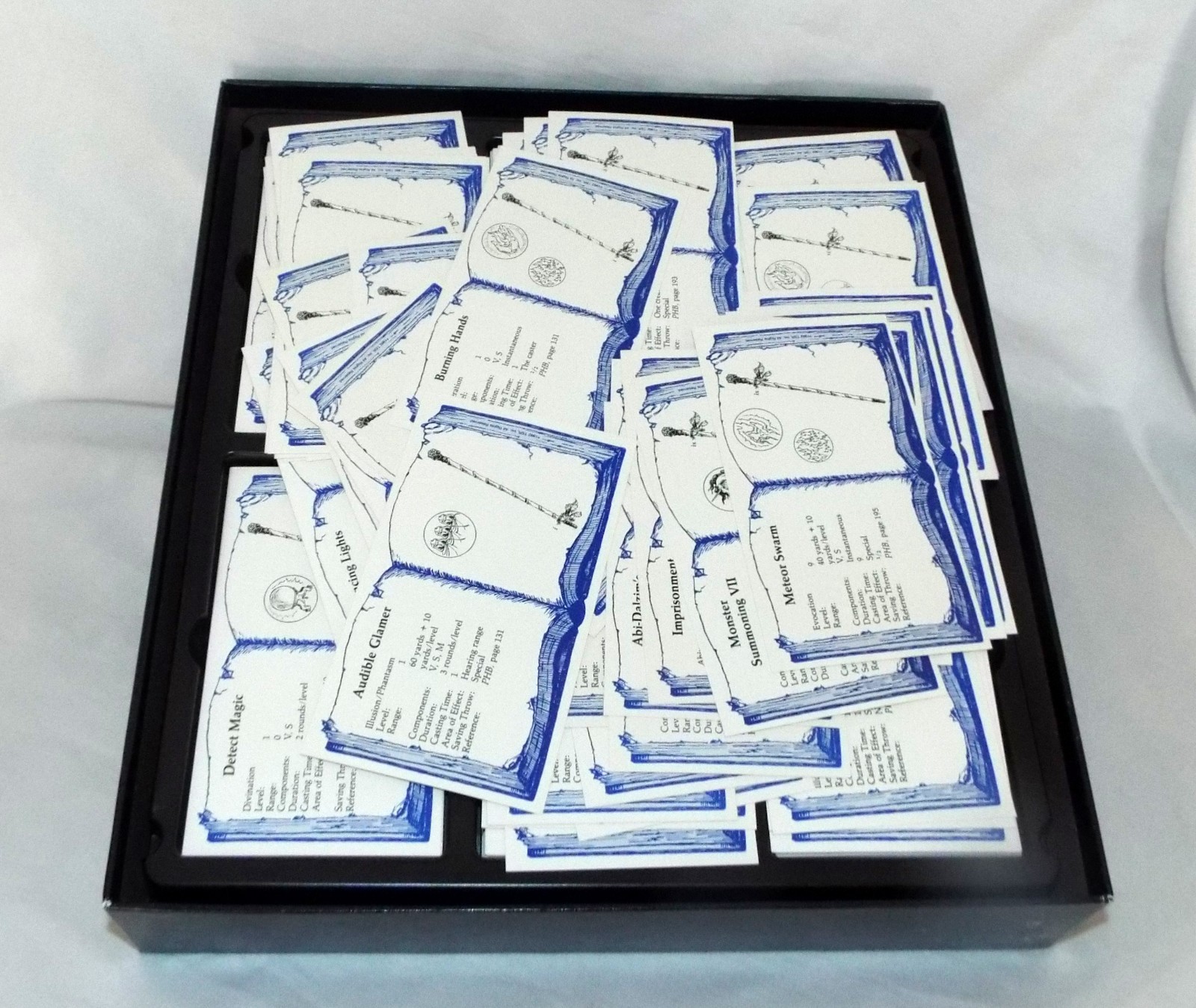 Dungeons & Dragons Wizard Spell Cards Box Set TSR 9356 2nd Edition COMPLETE
