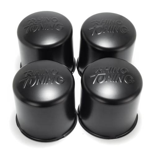 Stainless Steel Push Through Center Caps 4.25" for Trailer Truck Rv Matt Black