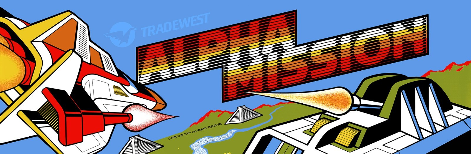 Alpha Mission Arcade Marquee Header/Backlit Sign