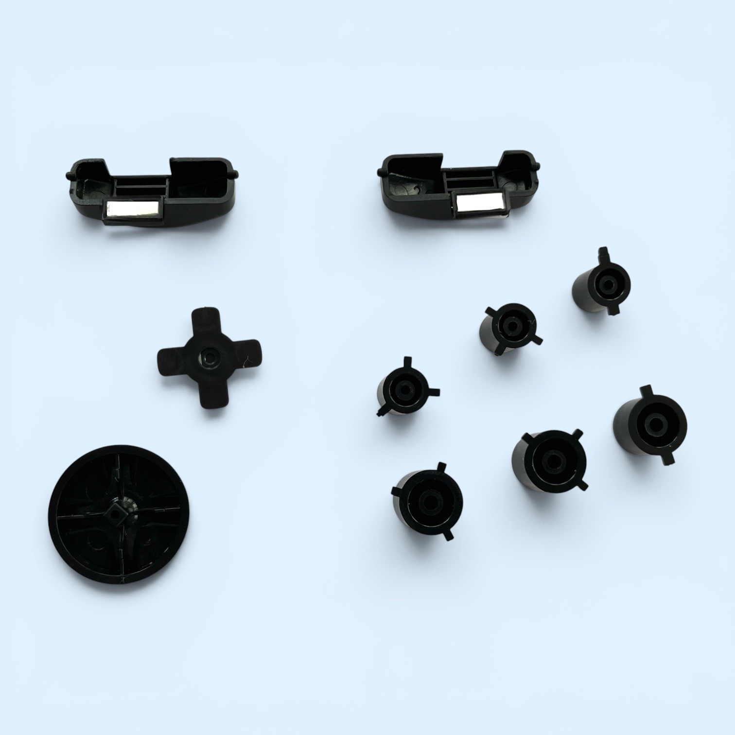 All Black Full Buttons Set For SEGA Saturn 6 Button Model 2 Controller MK-80116