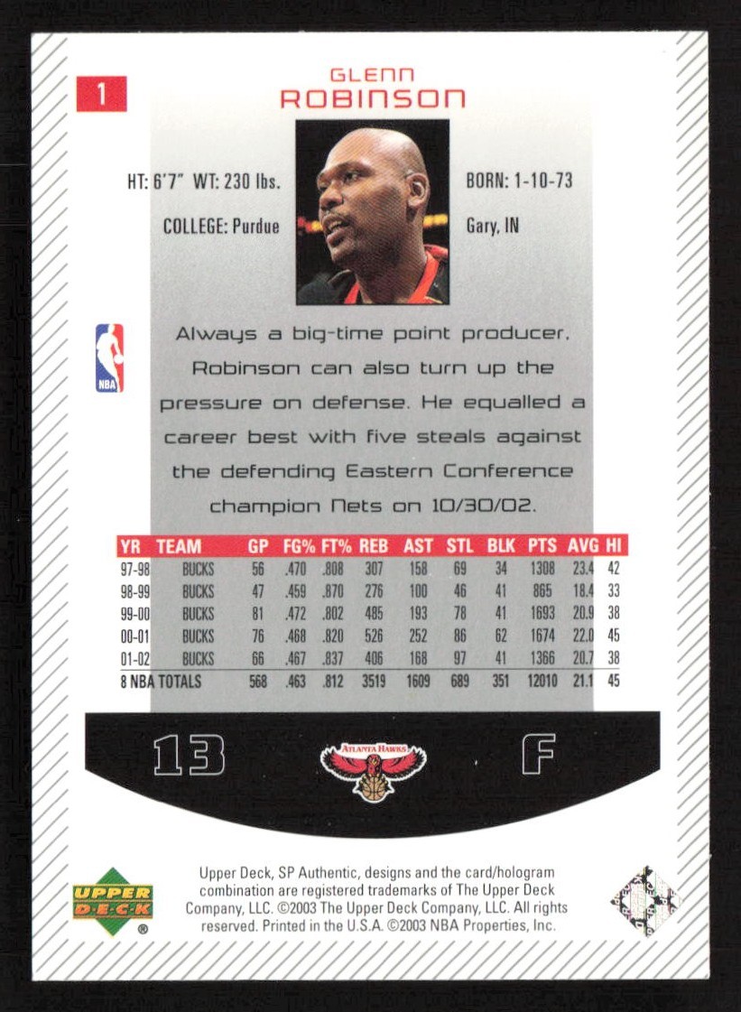 2002-03 SP Authentic Base Complete Your Set, Pick Your Cards