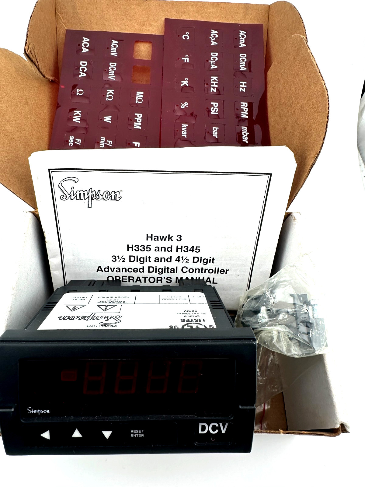 New Open Box -SIMPSON H335MOD  DIGITAL PANEL METER