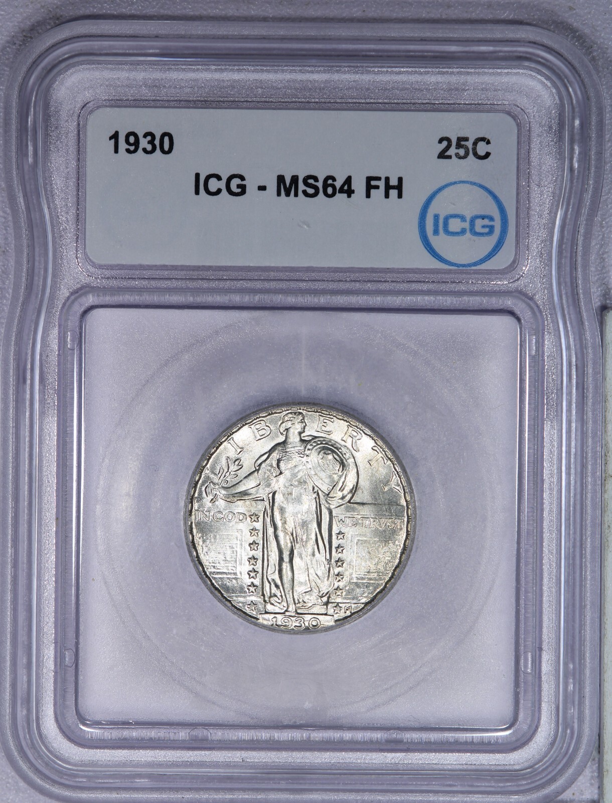 1930 Standing Liberty Quarter 25C ICG MS64 FH - Super Flashy!