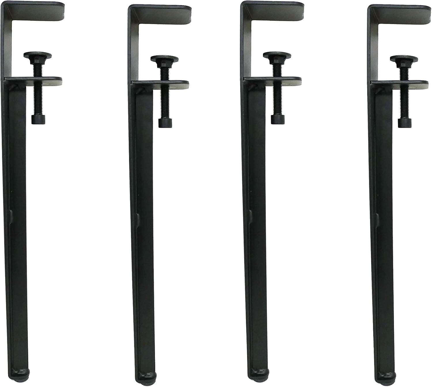 Adjustable 16" Table Clamp Legs - Black, Perfect for Versatile Setup