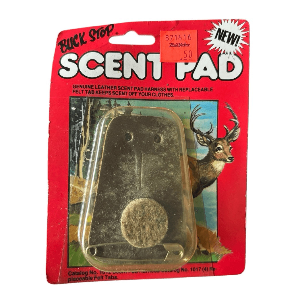 Buck Stop Scent Pad Genuine Leather With Replaceable Felt Tab NOS 1984