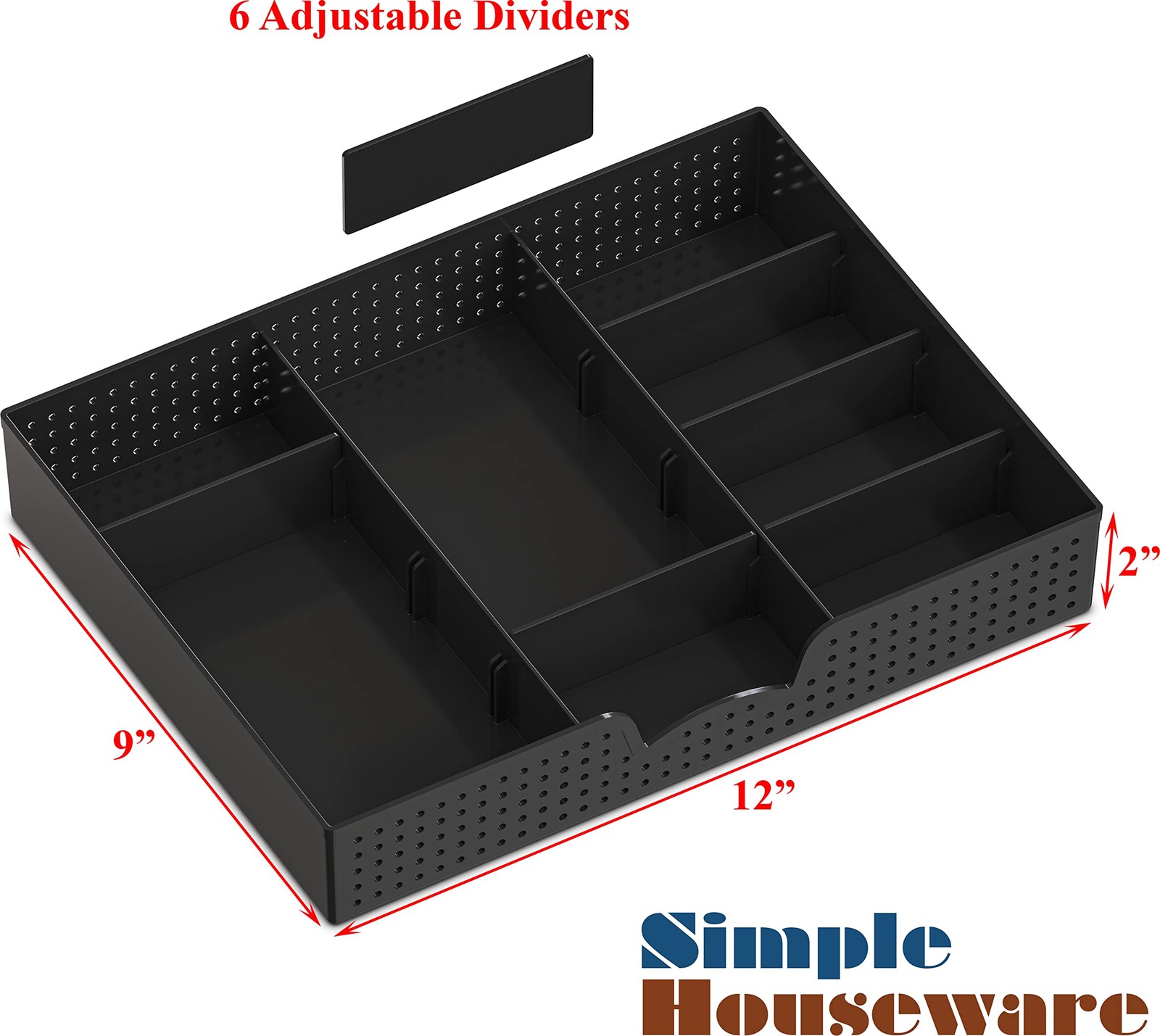 Simple Houseware Desk Monitor Stand Riser with Adjustable Organizer Tray,