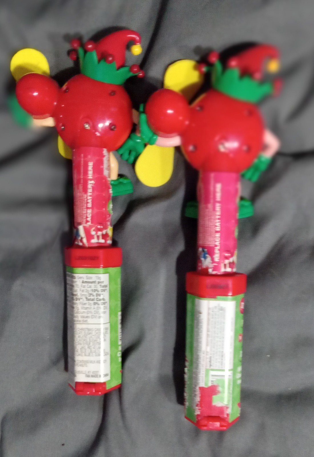 TWO-M&Ms Christmas Red Character Candy Fan Dispenser Without Candy