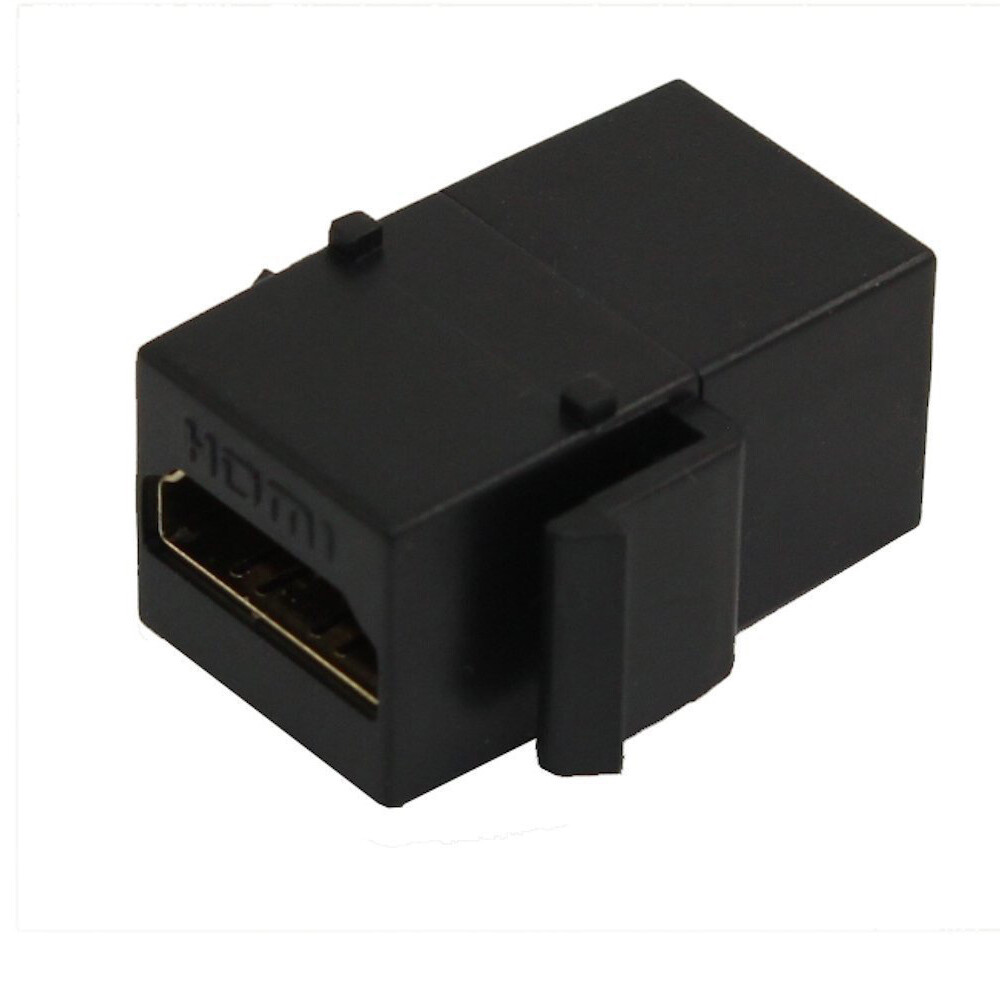 2x HDMI Keystone Jack Female to Female Coupler Snap-in Insert Adapter Wall Plate