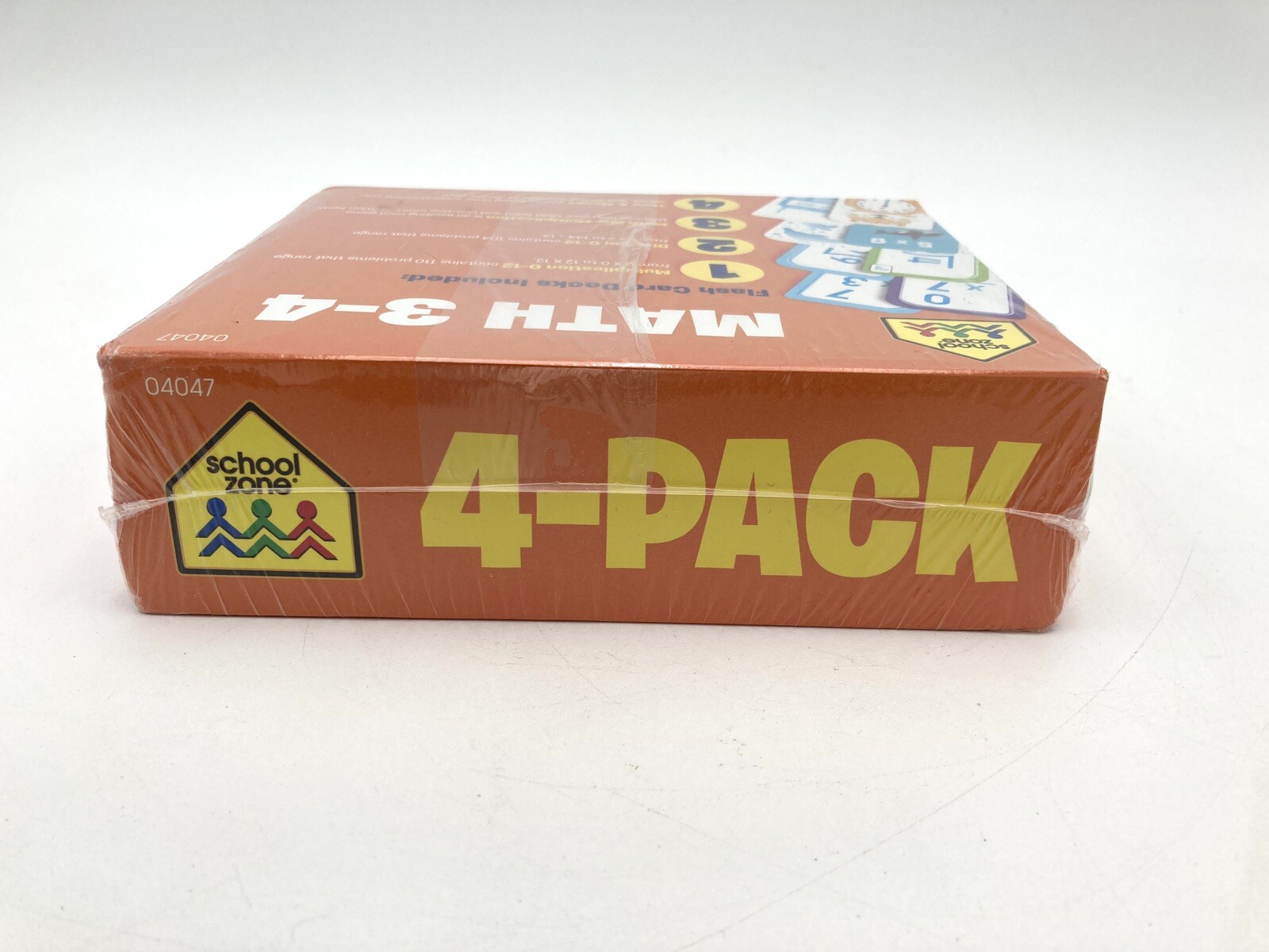 School Zone Math 3-4 Flash Card 4-Pack Ages 6 and Up Multiplication Division