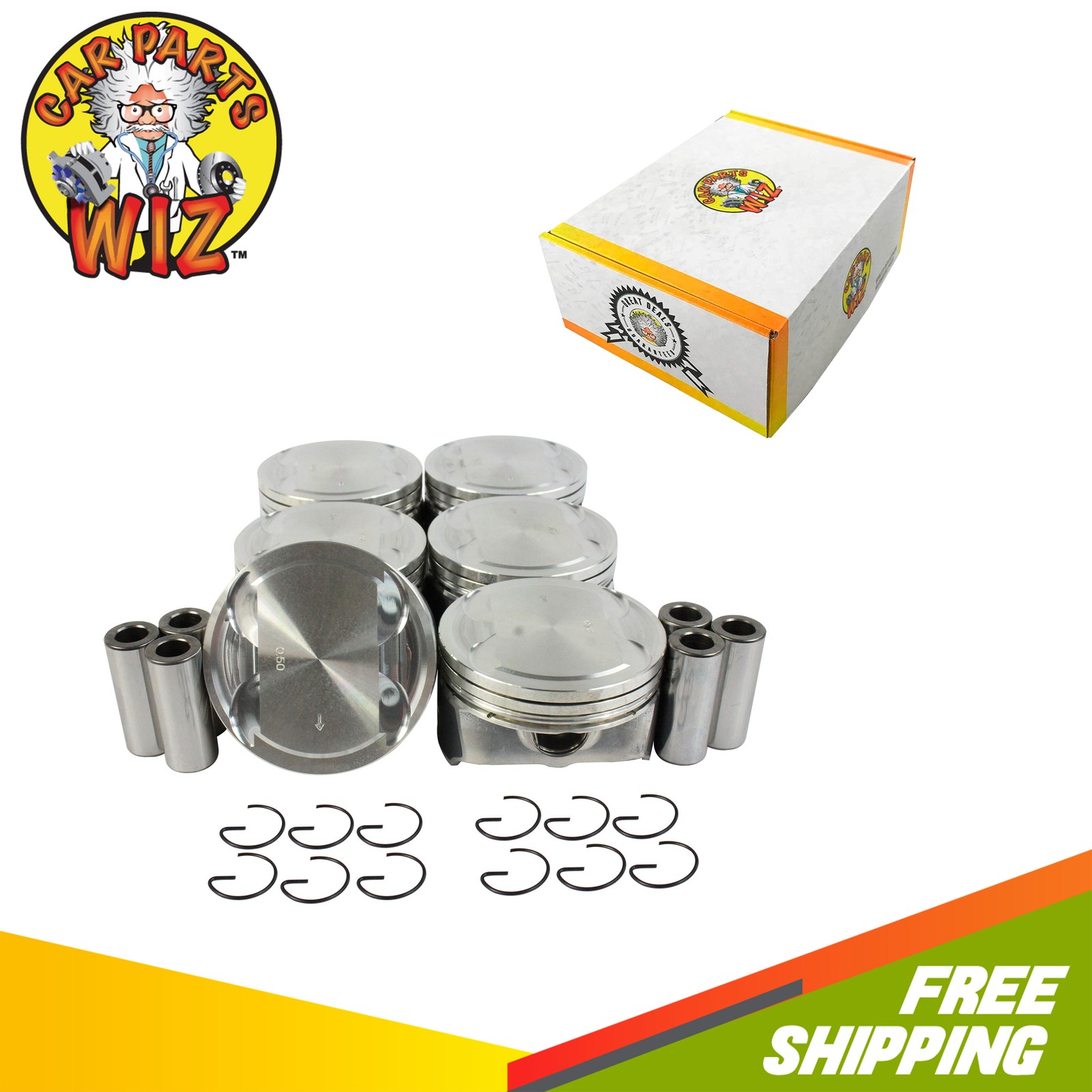 Engine Standard size Complete Piston Set Fits 11-20 Ford Lincoln 3.7L DOHC